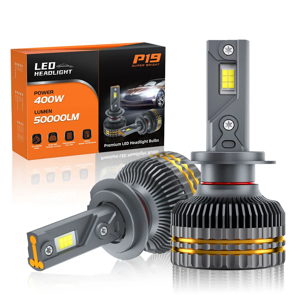 POPNOW LED H4 Ampoule de phare 400W 50000lm P19 Phares de voiture H7 H11 Lumière LED Phare de voiture pour Audi