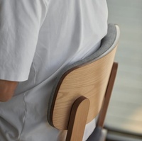 Ensemble de table à manger de luxe Kin, 4 pièces, bois d'acajou de haute qualité, couleur naturelle, pour appartement, meubles de maison