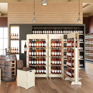 ขาตั้งจัดแสดงสินค้าไม้พื้นสำหรับผลิตภัณฑ์ความงามทำจากไม้แบบมัลติฟังก์ชั่นในอิตาลีโลโก้และออกแบบได้ตามต้องการ - Product Image 4