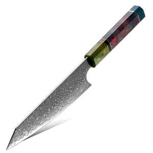 Venta al por mayor personalizado de alta calidad Premium OEM ODM servicio de acero de Damasco cocina Chef cuchillo de corte de alimentos con mango de madera - Product Image 1