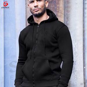 Nueva llegada al aire libre deporte gimnasio Fitness conjuntos chaqueta con capucha conjunto Hombre Ropa Deportiva chándal cremallera completa chándal para hombres - Product Image 2