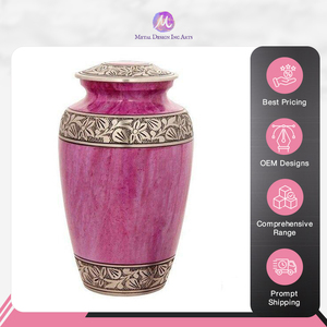 Precio de mercado asequible Ampliamente vendiendo urnas de cremación de aluminio de lujo de diseño real para mantener las cenizas humanas de la India - Product Image 5