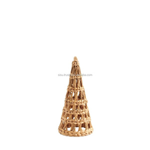 Ensemble de 3 sapins de Noël écologiques en jacinthe d'eau naturelle, faits à la main par Sisu Handicraft - Product Image 4