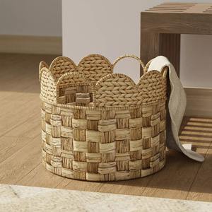 Round Water Hyacinth <b>Large</b> Storage <b>Basket</b> Handmade Storage <b>Basket</b> Wholesale eco-friendly Made in Vietnam - Product Image 5