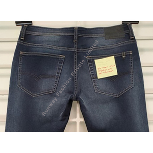Pantalon en denim délavé à boutons pour homme, taille moyenne, jambe droite, mode décontractée pour printemps, été, automne, hiver - Product Image 4