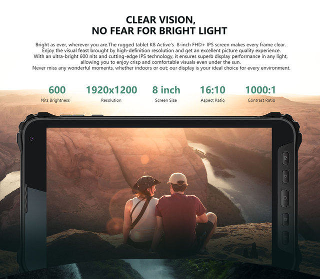 K8 Active Industrial Rugged Android 13 School Tablet PC Octa Core Qualcomm 8GB 2.0GHz Processor Sim Card Meeting Room