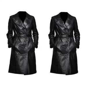 Laine et mélanges pour femmes Vêtements en cuir pour femmes Manteau long Hiver Coton Laine Mélanges Manteau Femmes de haute qualité - Product Image 4
