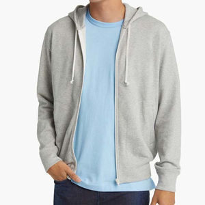 Sweat-shirts et sweats à capuche pour hommes, service OEM, 100% coton, épais, respirant, fermeture éclair épaisse, sweats à capuche personnalisés avec logo imprimé - Product Image 2