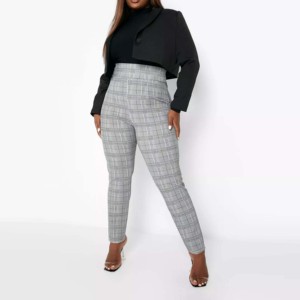 Pantalones de chándal informales de algodón para mujer de talla grande para adultos, pantalones Cargo de pierna ancha para mujer, pantalones transpirables con frente plano para mujeres y niñas - Product Image 4