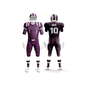 Uniforme de fútbol americano Reversible elástico duradero de alta calidad para hombres 100% poliéster absorbente de humedad corto impreso - Product Image 1