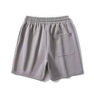 Pantalones cortos de pierna ancha Unisex con logotipo personalizado al por mayor, pantalones cortos deportivos de algodón con borde de gran tamaño y cintura elástica ajustable, ajuste holgado - Product Image 3