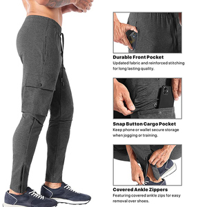 กางเกงวิ่งจ๊อกกิ้งสำหรับผู้ชายกางเกงวิ่งออกกำลังกายแบบลำลองระบายอากาศได้มีกระเป๋าสไตล์ที่กำหนดเอง - Product Image 6