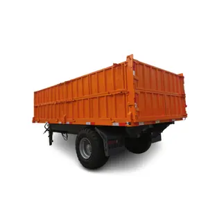 4 Wheel 3-10 Ton Landbouw Farm Trailer 2 Wheel Hydraulische Dump Trekker Trekker Slepen Achter Tractoren Farm Trailers