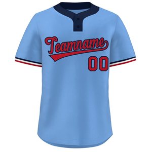 Maillot de baseball chemise d'équipe boutonnée broderie personnalisée matériel sergé nom numéro jeunesse ajustement séchage rapide maille respirante USA Softball - Product Image 3