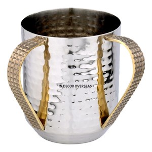 Taza de bebida pulida brillante de plata de Metal de aspecto atractivo único más vendida con asas de Granada recubiertas de polvo de Color negro - Product Image 5