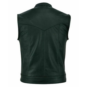 Gilet en cuir personnalisé hommes femmes haute durabilité de protection élégant design confortable respirant durabilité protection élégant - Product Image 2