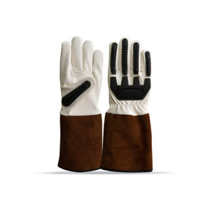 Guantes DE SEGURIDAD TPR para mecánicos de impacto de alta resistencia para motocicletas, guantes protectores de cuero impermeables, guantes de cuero con revestimiento de látex - Product Image 1