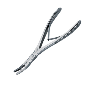 Curvo Beyer Bone Rongeur Doble acción Dall Finish Pinzas manuales alemanas de acero inoxidable Alta potencia de corte - Product Image 4
