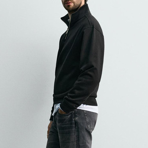 Sweat-shirt pour homme, col montant, service OEM, prix de gros, respirant / matière ajustable, manches longues avec poignets et ceinture côtelés - Product Image 2