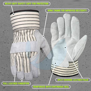 Gants de sécurité résistants à la chaleur personnalisés Protection Vêtements de travail Gants de sécurité Gants de sécurité en cuir - Product Image 2