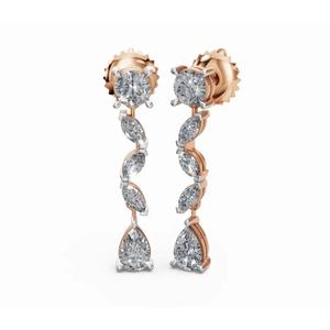 ต่างหูดีไซน์เนอร์ Isolde Twinkling Vine คุณภาพสูง ทอง 18K ประดับเพชรทรงมาร์ควิสและทรงลูกแพร์ ผลิตจากเพชรเลี้ยงในห้องปฏิบัติการ สำหรับขายส่ง B2B และส่งออก - Product Image 5