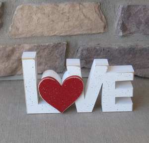 TCE Décoration de table en bois en forme de cœur Art Déco pour la Saint-Valentin, objet cadeau romantique pour la maison, pour les mariages et les célébrations à thème - Product Image 3