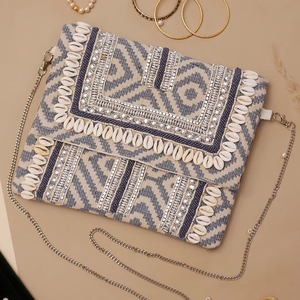 Bolso Tote Bohemio con Estampado y Bordado para Mujer, Bolso de Hombro de Algodón Ligero y Duradero, Patrón de Plumas y Dulces, Portátil, a la Moda, para Uso Diario - Product Image 1