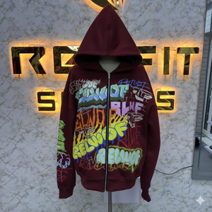 Hoodie à fermeture éclair de style sportif, coupe parfaite, nouveau modèle, impression personnalisée, fabrication en usine, prix abordable, unisexe, 100% coton, hiver - Product Image 1