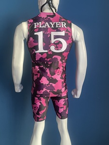 Tenues de football 7v7 personnalisées pour adultes, respirantes, grandes tailles, manches courtes, ensemble uniforme entièrement sublimé avec drapeau - Product Image 4