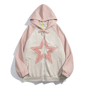 Sweat à capuche zippé pour homme, personnalisé, épais, respirant, en molleton de coton français, coupe oversize, idéal pour l'hiver - Product Image 1