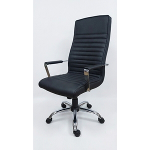 Hot Sale Eva Faux Leather Swivel Office <b>Chair</b> Chrome Base Ergonomic for Wholesale - Product Image 3