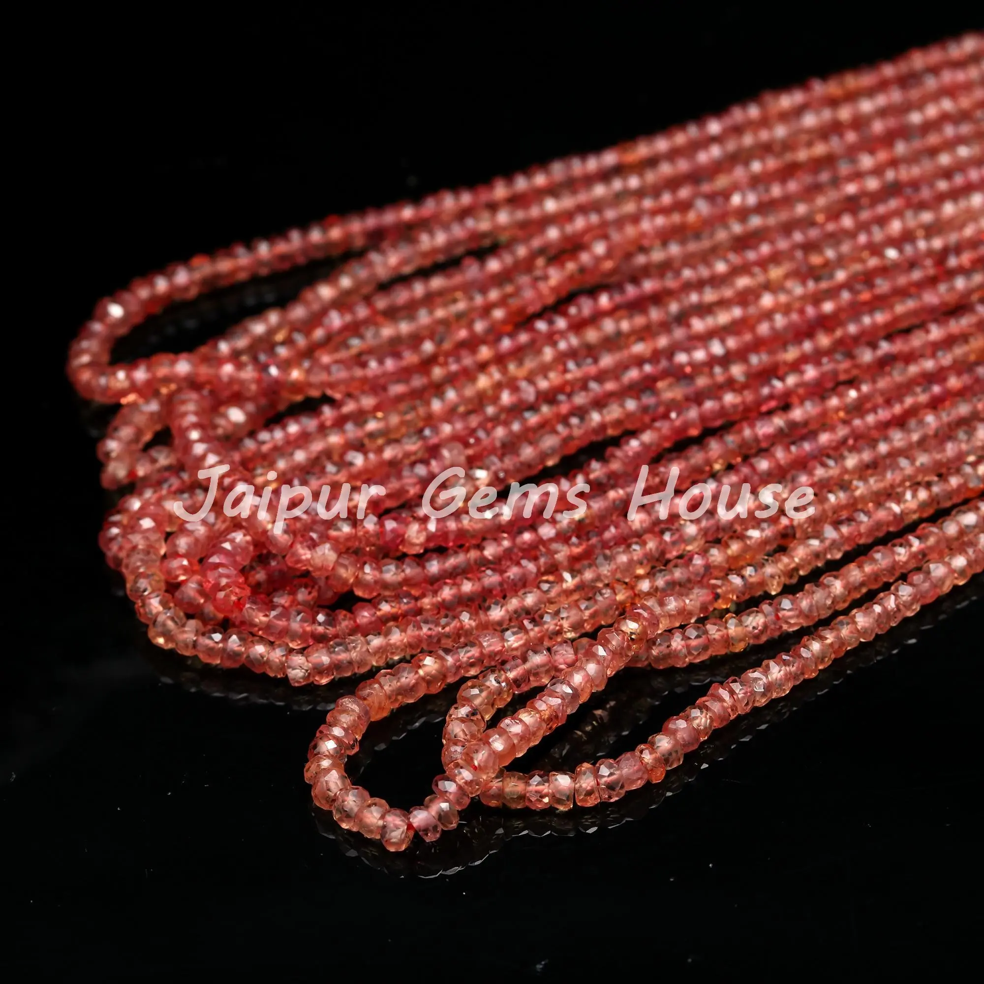 Hot bán tự nhiên hiếm Red Sapphire hạt Red songea tự nhiên Sapphire Loose đá quý hạt Strand cho đính cườm trang sức bán buôn