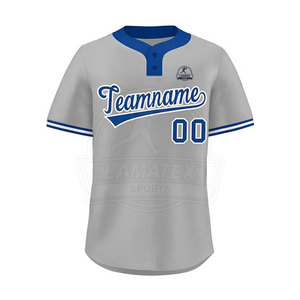 Dernier style de maillot de baseball à 2 boutons-Design personnalisé grande taille écologique 100% polyester vente en gros - Product Image 6