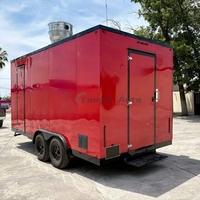 Camión de Comida Móvil Totalmente Equipado con Cocina Completa, Remolque de Comida Rápida para Café, Pizza, Helados y Negocios de Snacks