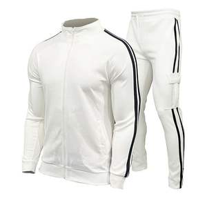 Chándal de manga larga con cremallera para otoño, chándal Multicolor para gimnasio, ropa deportiva de calle, chándal de 2 piezas para hombre - Product Image 4