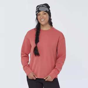 Sweat-shirt à col rond 100% coton unisexe décontracté à capuche coupe ample pour l'hiver Logo imprimé sur le devant - Product Image 2