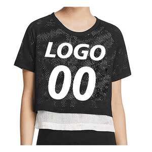 Top corto de verano para mujer, diseño personalizado, camiseta de malla ajustada, ropa de calle, moda con pantalones cortos ajustados, venta al por mayor - Product Image 6
