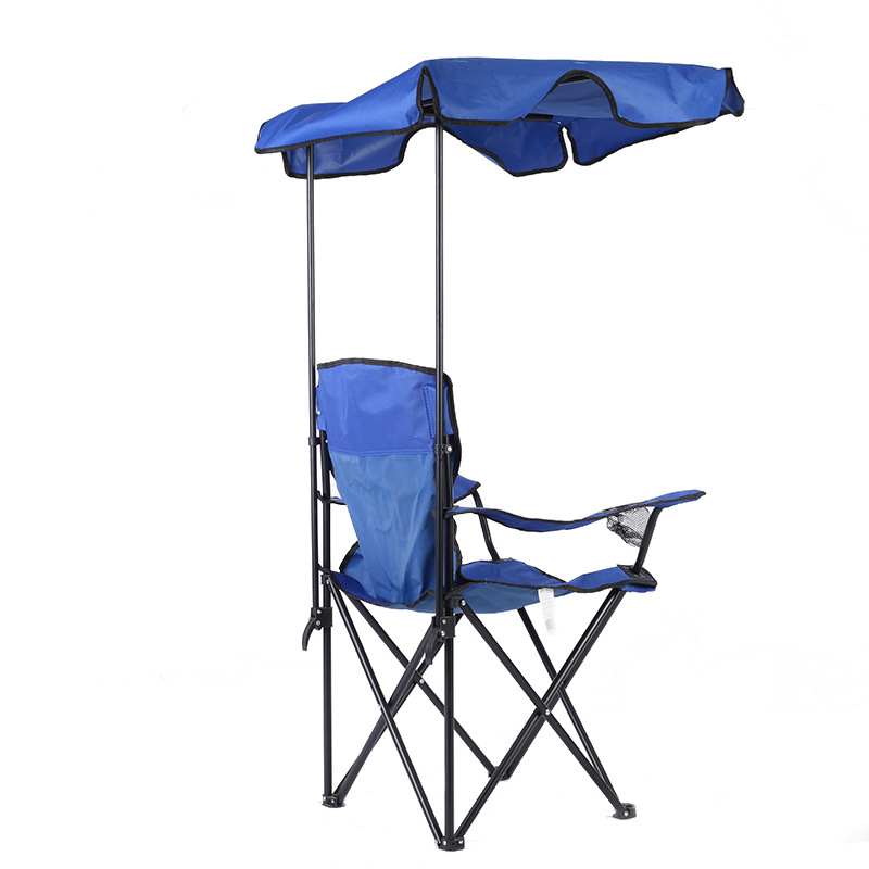 Double Beach Chair With Adjustable Canopy And Cup Holders - Costway - View #5