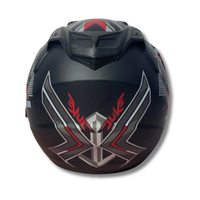Casque de moto ouvert de haute qualité JP7 Juke rouge mat en ABS |   Double visière BXP légère certifiée SNI pour adultes