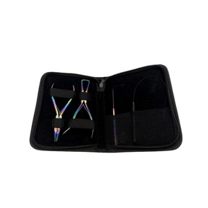 Pince d'extension de cheveux avec logo personnalisé Micro anneaux avec boucle Aiguilles et pinces Kit d'outils d'extension de cheveux professionnel - Product Image 6