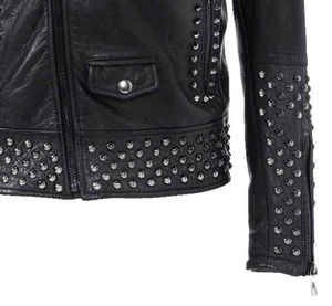 Trending Fashion Men's Black <b>Leather</b> <b>Jacket</b> with <b>Long</b> Spike Rocker Punk Style Studded Men's <b>Leather</b> <b>Jacket</b> for Bikers and Racers - Product Image 4