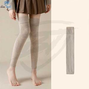 <b>Women</b> Stripe Leg Warmer Wool Knitting <b>Foot</b> Warming Cover Lady Latin Ballet Dancing <b>Leggings</b> Elastic Long Socks - Product Image 4