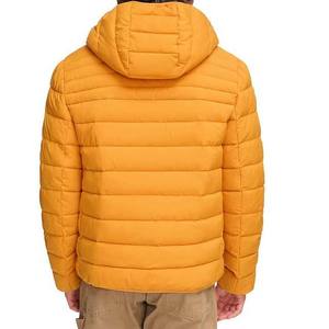 Veste d'hiver en duvet pour homme, jaune, entièrement imprimée, logo personnalisé, col montant, veste coupe-vent pour homme, veste en duvet de rue - Product Image 5