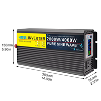Générateur onduleur à onde sinusoïdale pure monophasé HOULI 12V 24V 48V 60V 110V 4000W pour la maison et la voiture