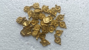 Custom Made Brass Micro Macrame Heart Shape Charms Gold Plated for Jewelry Designers <b>Bead</b> Stores Making Necklaces Bracelets - Product Image 4