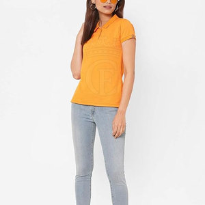 Nueva llegada de secado rápido de las mujeres para Polos transpirable algodón poliéster patrón sólido estilo casual - Product Image 2