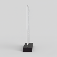 Trophée en acrylique à bords rectangulaires |   Récompense d'entreprise gravée |   Trophée commémoratif imprimé en typographie