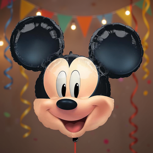 Palloncino in lamina metallizzata di Topolino 55x63 cm, decorazione per feste per bambini, confezione da 2 pezzi - Product Image 3