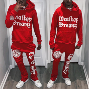 Streetwear lourd en détresse sweat à capuche zippé et pantalon de survêtement 2 pièces ensembles pour hommes ensemble de survêtements Vintage lavés à l'acide personnalisés - Product Image 2