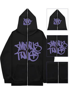 Sweat à capuche homme Hip Hop Streetwear Sweat à capuche décontracté et chemise de sport polyvalente tendance Sweat à capuche à fermeture éclair pour homme Vêtements à fermeture éclair US - Product Image 4